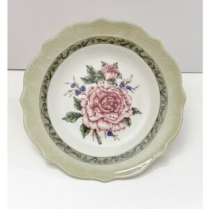 Vintage Garden Party Princess House Pink Peony Dessert Salad Plate 9"